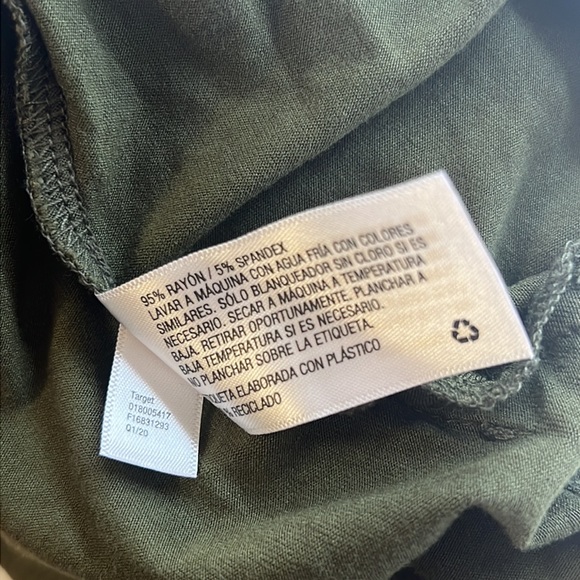 A New Day | Olive Green Scoop Neck Slim Fit Short-Sleeve T-Shirt | Size Small - Picture 8 of 11